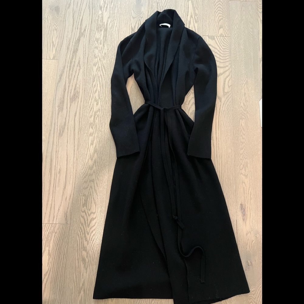 Black Aritzia Kirby long cardigan coat